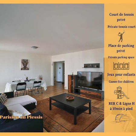 Apartmán Cocon Parisien Au Plessis - Court De Tennis Prive Le Plessis-Bouchard Exteriér fotografie